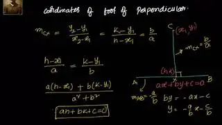 Coordinate Geometry: Straight Lines- Foot of perpendicular
