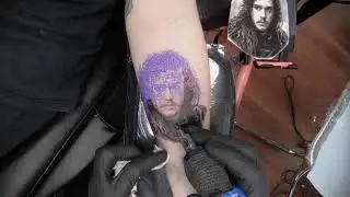 Jon Snow Micro Portrait Tattoo Time Lapse | Pony Lawson