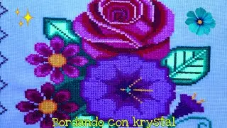 No sabes punto de cruz esto te ayudara/ como hacer una flor sigamos practicando 🍁🌷🌻🦋
