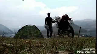 Camping at mae ping national park , Thailand by lonelyindia during motorcycle trip across Thailand