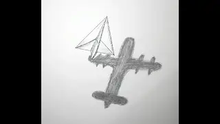 Paper plane turn into 3D Shadow.