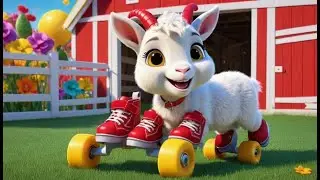 Dancing Goat on Roller Skates | Toddler Animal Song & Movement Rhyme | Preschool and Rhythm Fun