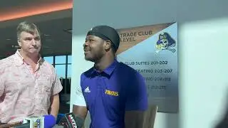 ECU LB Teylor Jackson Navy week interview