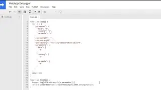 how to debug a web app deployed using google apps script