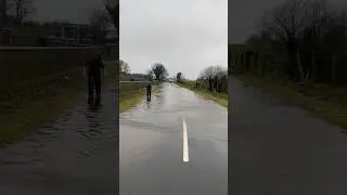 Clearing up the FLOODED ROADS of Northern Ireland 😮🌧️ Car Speeds through #northernireland #storm