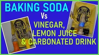 CHEMISTRY EXPERIMENT: BAKING SODA Vs VINEGAR, LEMON JUICE AND CARBONATED DRINK (VOLCANO EXPERIMENT)