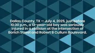 Child Injured in Pedestrian vs. Motorcycle Accident on S.H. 352 in Dallas, TX