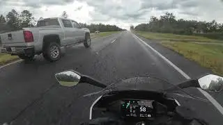 riding the 675ss in thunderstorm