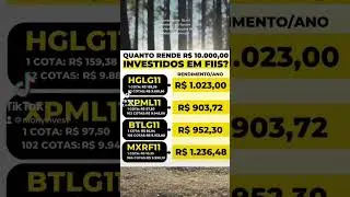 10 mil reais em fundo imobili&aacute;rio#dividendos #investidor #fiis #fii #fundosimobiliarios #monyinvest