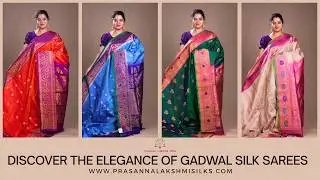 Handloom Gadwal Silk Saree with Meenakaari Border Price-21500 rs | prasannalakhmisilks #gadwalsarees