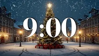 9 Minute Christmas Music Timer 🎄 Instrumental Jazz Carols, Tree, Snow & Classroom Study Countdown
