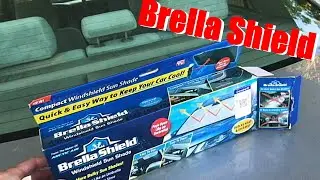 Brella Shield Auto Sun Reflector & Dashboard Protector Opens & Closes like an Umbrella.
