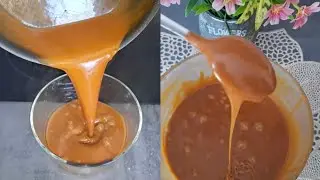 أسهل صوص الكراميل لتزين الحلويات والكيك ناجح بدون كريمة معلك ورائع فالمذاق بمكونات بسيطة