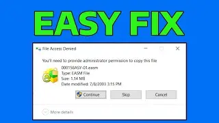 Fix You&rsquo;ll Need to Provide Administrator Permission to Copy This File or Folder | How To