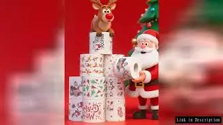 Toilet Paper Christmas Pattern Series Roll Paper Santa Claus Reindeer Hygienic Paper Creative Toilet