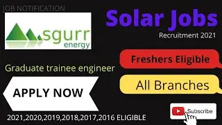 Solar Plant Jobs Vacancy 2021 | Fresher Jobs Recruitment 2021 | Job Vacancy 2021 | SolarJobs 2021