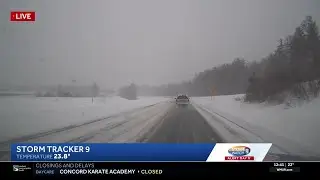 Blizzard-like conditions making for lower visibility, snowy roads in southern New Hampshire