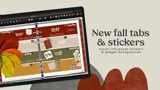 You asked! New fall tabs, widget backgrounds and travel influencer stickers! Best digital stickers 🤩