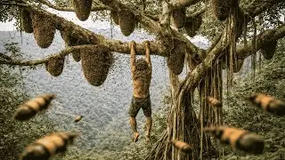 Harvesting Hundreds of Wild Honeycombs on a Giant Rainforest Tree | Extreme Honey Hunting