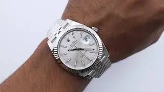 Rolex 126334 Datejust 41 mm Fluted Bezel Silver Index Dial Jubilee Bracelet Complete Set 2024