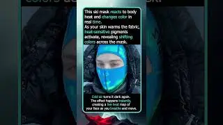 Ski Mask Changes Color Using Your Body Heat