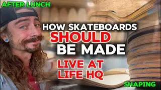 How skateboards SHOULD be made: satisfying shaping of handcrafted skateboard decks at Life HQ