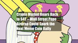 Рынок криптовалют вернулся к отметке в 4 трлн долларов &ndash; возможна раздача Pepe на Уолл-стрит