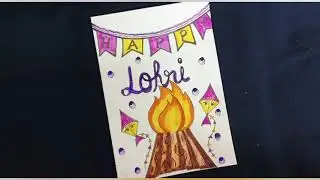 Card on Lohri/Quick and easy Card on Lohri/Card making on Lohri/Unique Card on Lohri