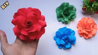 How To Make Paper Rose Easy🌹| Paper Flower DIY | Rose Flower Making Ideas..
