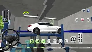 Tesla sedan driving // Car Service 