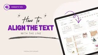 How to Align the Text with the Line on OneNote Planner