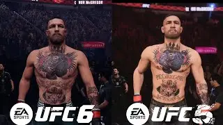 EA Sports UFC 6 Vs UFC 5 - Side by side Gameplay Comparison