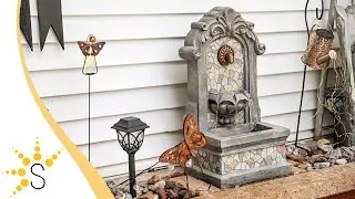 Sunnydaze Enchanting Estate Polyresin Outdoor Wall Fountain with Flat Back - WNC-861