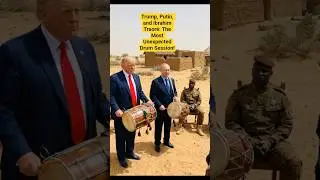 Trump, Putin, and Ibrahim Traor&eacute;: The Most Unexpected Drum Session!😛🤔#shortsfeed #satire #aishorts
