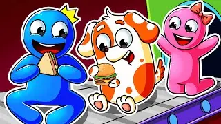 Rainbow Friends, but Blue&rsquo;s Hungry Conveyor Belt Restaurant Adventure! 🚨 Hoo Doo Police