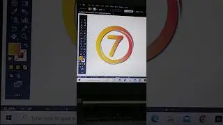 Circle 7 Number Logo Design In Adobe Illustrator || #shorts #shortviral #number #logodesign