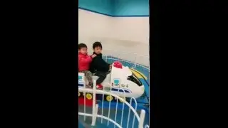 naoki & tomoki in a train toy &hellip;