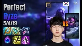 Perfect Top Ryze vs Kennen lol KR solo rank Full Game 15.5 | 퍼펙트 라이즈 vs 케넨