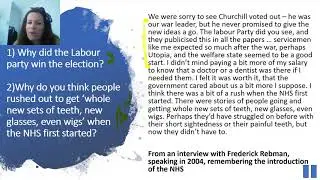 History Lesson 4 the NHS
