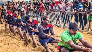 Sri Lanka Air Force vs Iron Arms 💪 Beach Tug of War Showdown! 🇱🇰