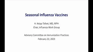 February 2023 ACIP Meeting - Respiratory disease surge & Influenza vaccine