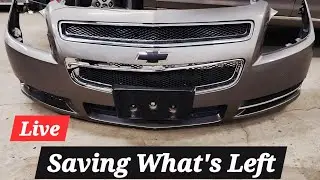 How to Remove Good Parts from a Damaged Front Bumper | 2012 Chevy Malibu LT DIY