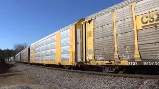 HD: NS 8948 leads NS Train 290 in Temple, GA