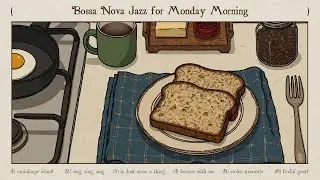 nutritious homemade breakfast with bossa nova jazz for an energetic Monday morning