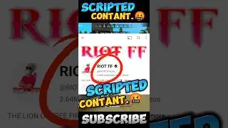 RIOT FF Scripted Content 😱😱..!! @RIOTFFOFFICIAL #shorts