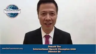 District 89 International Speech Champion Donald Yee