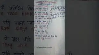 Present Indefinite Tense!affirmative sentences की पहचान! #tense #presentindefinitesentence
