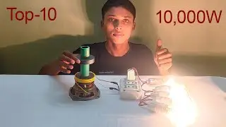 Top 10 Free energy generator 10000W magnetic with light bulb at home