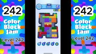 Color Block Jam Level 242 Solution  Complete Walkthrough #colorblockjam #factsnotfiction #zen word