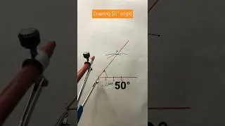Drawing 50 degree angle | construction of 50 degree angle #geometry #shorts #trending #viralvideo